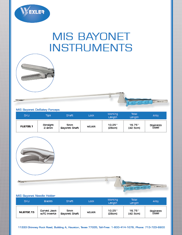 MIS Bayonet Instruments